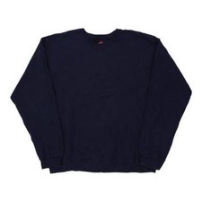 Blank Hanes Sweatshirt - Medium Navy Cotton Blend