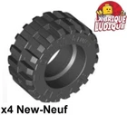 Lego 4X Tire 30.4X14 Offset Tread Black 92402 New