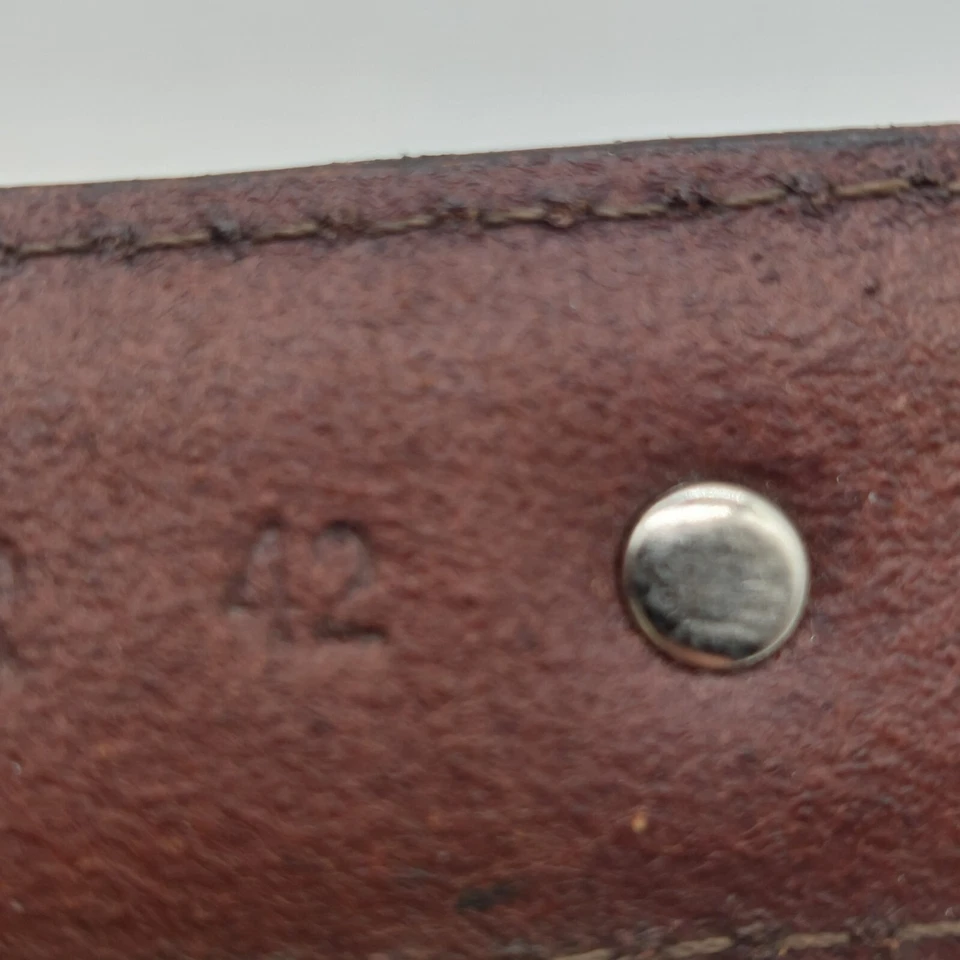 Cinturón de golf clásico marrón importado de cuero italiano talla 42  Foto 4 de 4