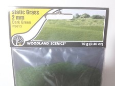 Woodland Scenics Part  FS613 Static Grass 2 mm high Dark Green 2.46 ounce