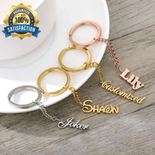 2024 Personalized Keychain Custom Name Keyring Your Text Jewelry Women Gift