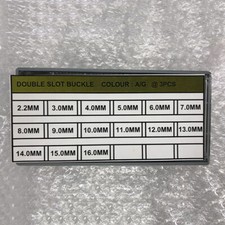 Double Slot Clip Buckle for Metal Watch Bands Size:2.2mm 16mm 15 Sizes 45PCS/Box