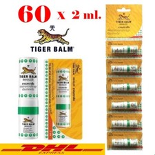 60 x 2ml. Tiger Balm Nasal Inhaler Eucalyptus Oil Aromatic Refresh Treatment DHL