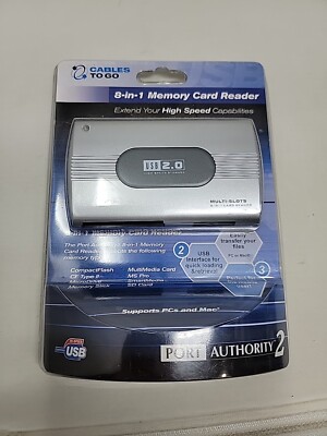 Cables To Go 8 in 1 USB 2.0 Card Reader -  New & Sealed