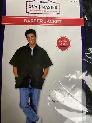 Scalpmaster Black Nylon Barber Jacket - XL