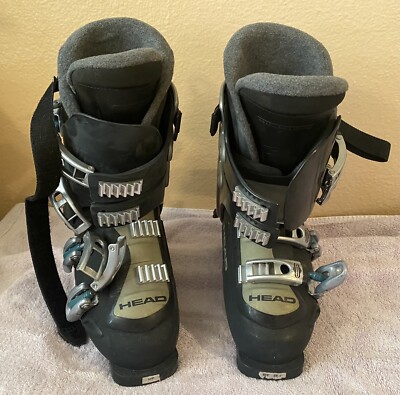HEAD CYBER SKI BOOTS 292 MM / MONDO 25.5 / 4 STRAP ITALY SYM CARVE  PRE-OWNED