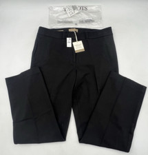 TALBOTS DRESS PANTS FABRIC KNIT IN ITALY BLACK WOMENS 12 NWT