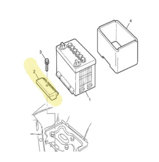 Suporte de bateria GM NOS 92111007 para modelos Pontiac GTO 2004-2006 - Imagem 2 de 4