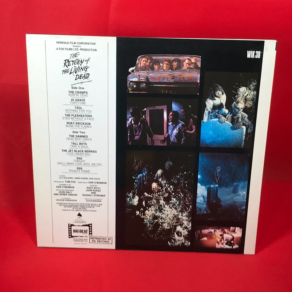 ORIGINAL SOUNDTRACK The Return Of The Living Dead 1985 UK vinyl LP Cramps Damned - Image 2 of 4