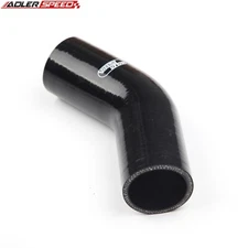ADLERSPEED 4Ply 2" inch 45 Degree Turbo Silicone Hose Coupler Elbow Pipe Black 