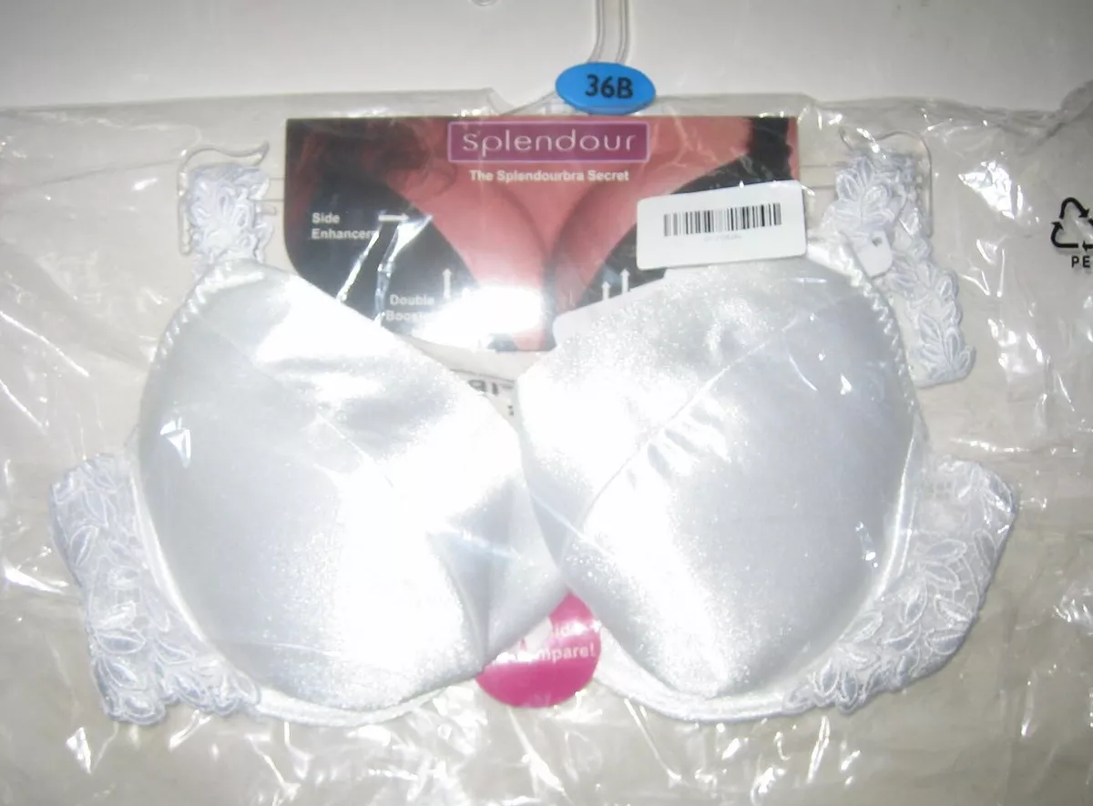 SPLENDOUR WHITE Plunge Push Up Bra 32A 32B 32C 32D 34A 34B 34C 34D 36A 36B  36C +