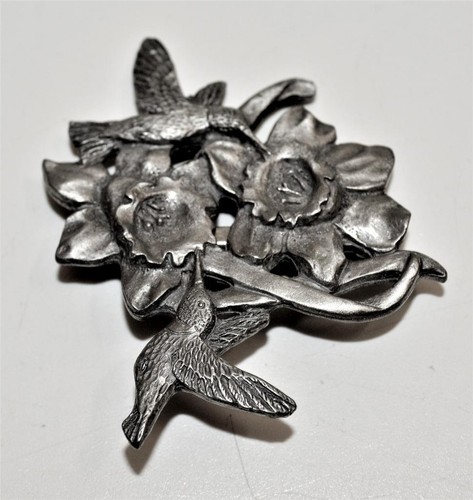 Spilla smaltata a forma di colibrì, spille decorative
