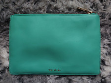 WHISTLES Green MAKEUP / Cosmetic CLUTCH BAG ⭐Excellent Condition⭐