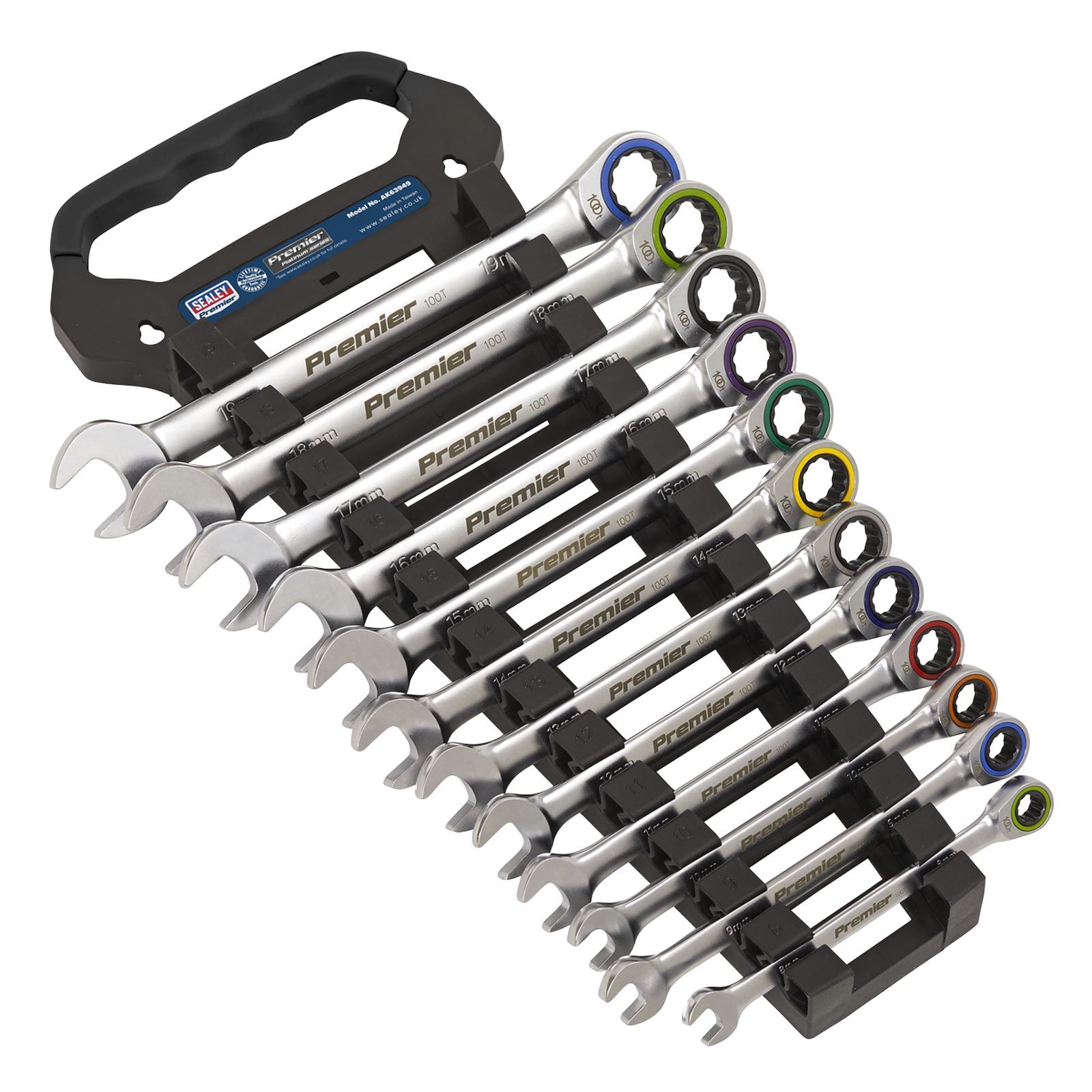 Sealey Combination Ratchet Spanner Set 12pc Metric - Platinum Series - AK63949 - Image 2