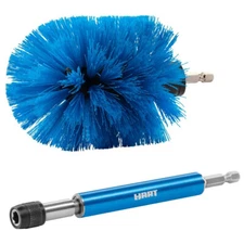 HART CLEANING BRUSH with 6-INCH EXTENSION WAND Medium Bristle DRILL ATTACHMENT
