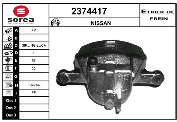 Étrier de frein antiblocage pour corriger le tirage sur Nissan Almera 2.2 Di