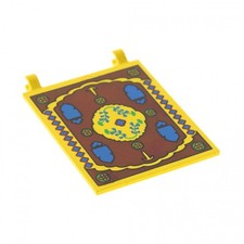 1x Lego Fahne 6x5 gelb bedruckt Flagge Banner orientalischer Teppich 2525px3