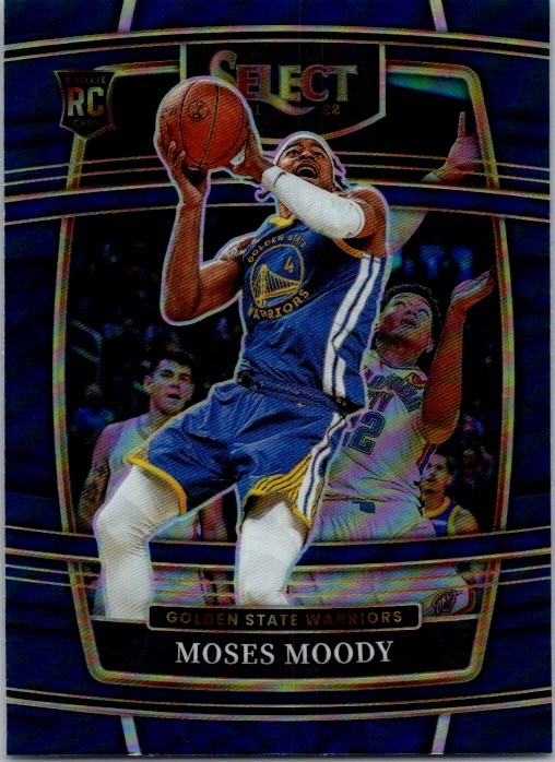 2021-22 Panini Select #62 Moses Moody Blue Prizms