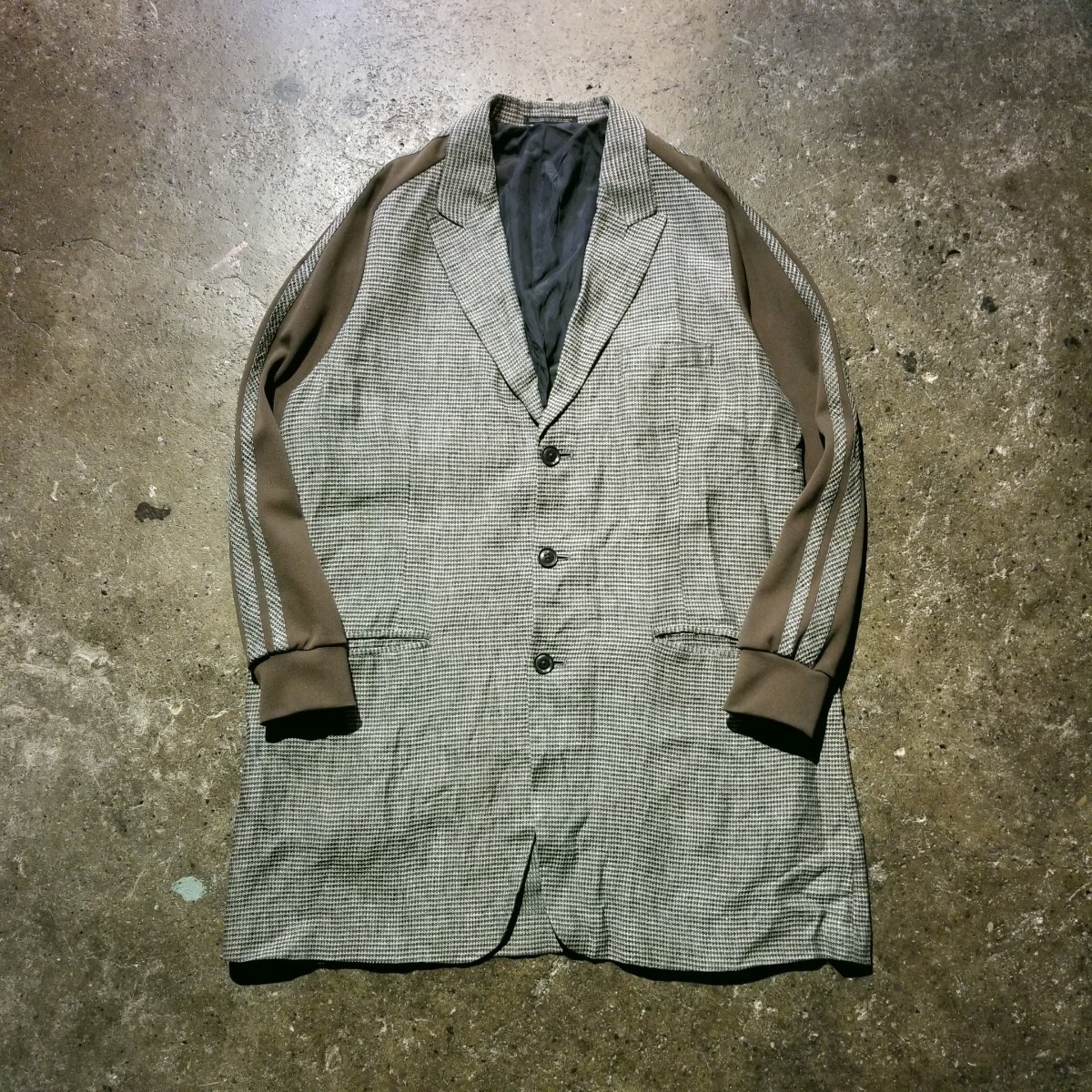 Yohji Yamamoto Pour Homme, Vintage 1998 SS Yohji Yamamoto Pour Homme Jersey Sleeve Coat Mens Size M