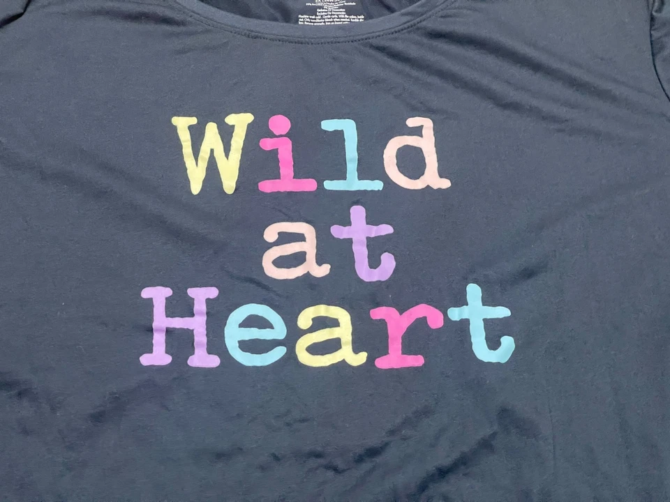 Camisa Secret Treasure, para mujer talla grande 3X, azul, gris, "Wild at Heart" Foto 3 de 4