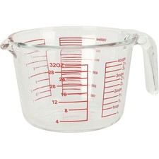 Glass Measuring Jug 1000ml High Borosilicate Large Measuring Cup Kitchen Tool