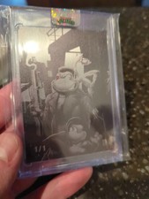 The Turtlenator Greyscale Spot Red 1/1 Metal Art Card By Shell Shocked Studio