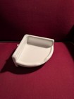 Ceramic shower corner soap dish - bright white, adhesive or thinset mount