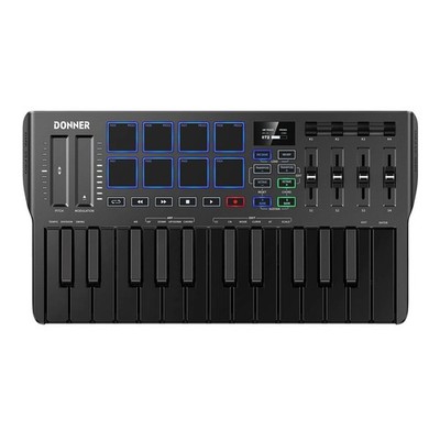 Donner DMK-25 Pro USB-C MIDI Keyboard Controller 25 Key 8 Pad 16 Scales Arpeggio