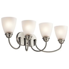 Kichler 45640 Nickel Jolie 8"W 4-Light Bathroom Vanity Light