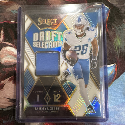 Panini 2023 Select Draft Selections MEM Jahmyr Gibbs RC White Prizm 26/75 