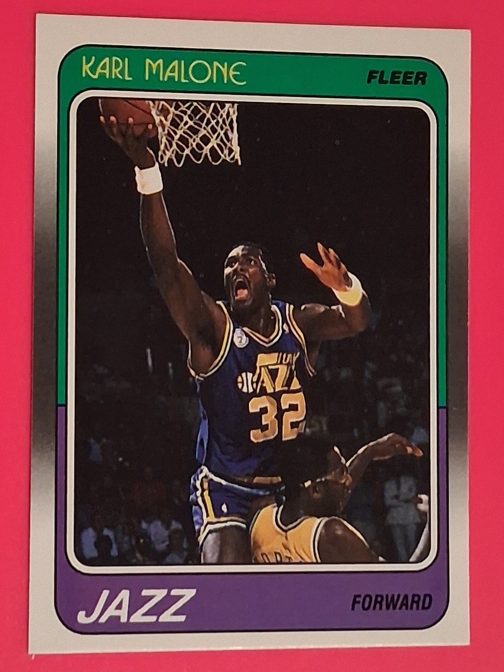 Karl Malone 1988-89 Fleer Basketbal Card Utah Jazz 