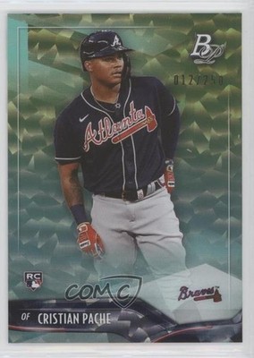 2021 Bowman Platinum Aqua Ice Foilboard 12/250 Cristian Pache #23 Rookie RC 0xl5