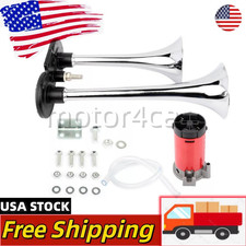 Car Electric Horn For 12v Dual Trumpets Truck Boat Train Speaker Super Loud