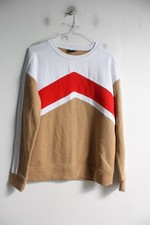 Topshop Womens Bklock Striped Sweatshirt - Multi - Size 10 F75 
