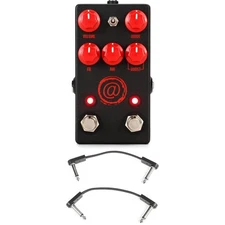 JHS AT (Andy Timmons) Drive V2 Pedal with EBS Patch Cables - Black with Red Logo
