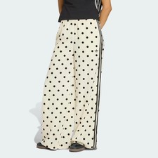 adidas Women's Originals Modern SATIN POLKA DOTS WIDE LEG PANT Off White /Black