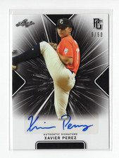 2021 Leaf Perfect Game National Showcase Black SP/50 Xavier Perez #BA-XP1 Auto