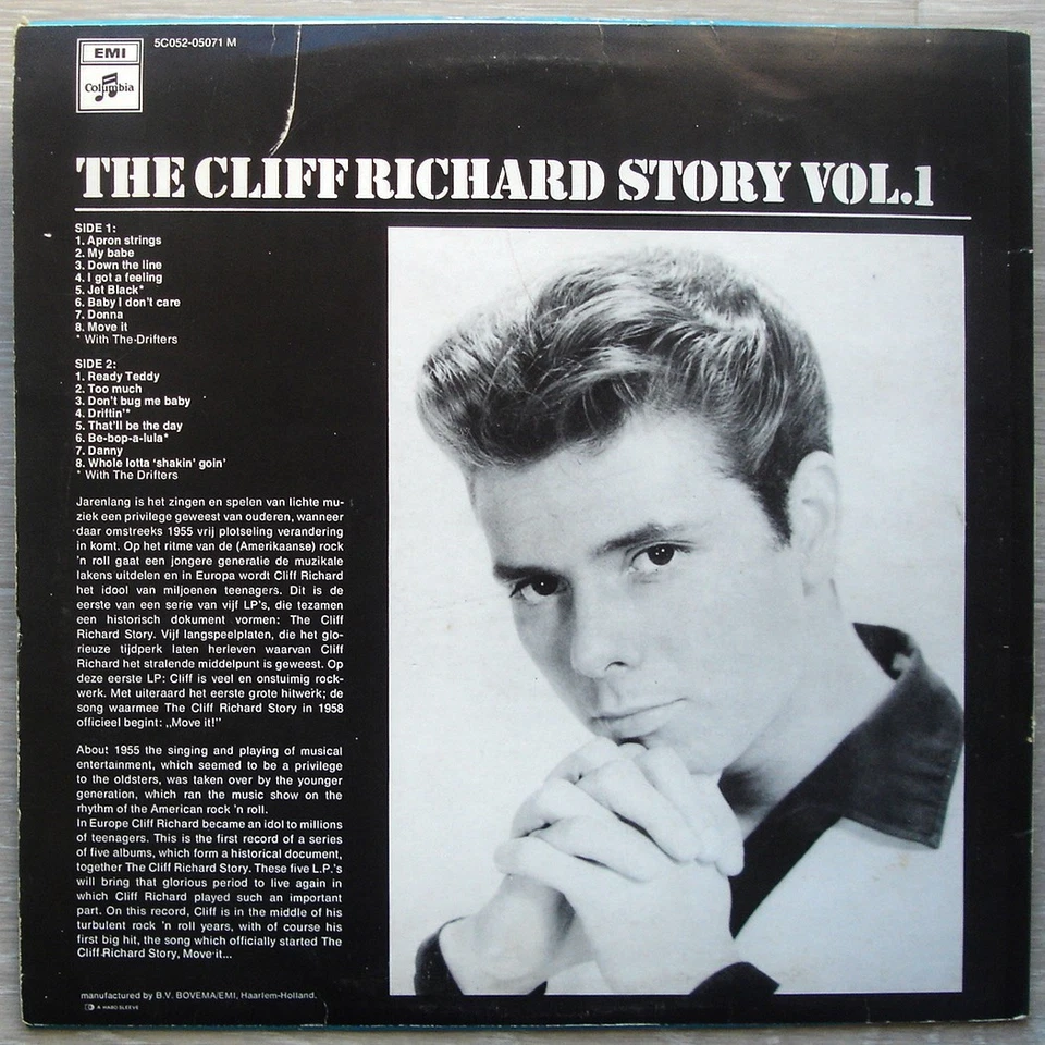 The CLIFF RICHARD STORY VOL. 1 - LP Holl.  MOVE IT-READY TEDDY-TOO MUCH…COLUMBIA - Photo 3/4