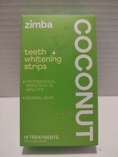    Zimba Teeth Whitening Strips 28 Strips Coconut Flavored EXP 12/2025