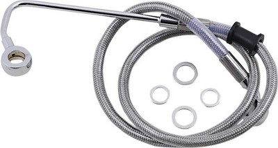 Drag Specialties 1741-5776 Std Length Upper Front Stainless Steel Brake Line