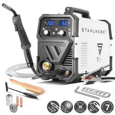 STAHLWERK Schweißgerät 2-in-1 Kombi MIG/MAG 200 ST ARC/MMA/E-Hand FLUX 200A