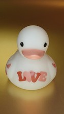 Rubber Ducky Valentines Day Pink And White Love 3"