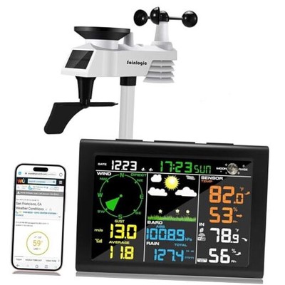  Professional WiFi Weather Station with Outdoor Sensor, Internet Wireless 