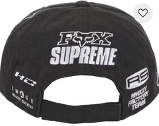 Supreme FW25 Week 9 Fox Racing Cordura 6 Panel Cap Hat Black NWT
