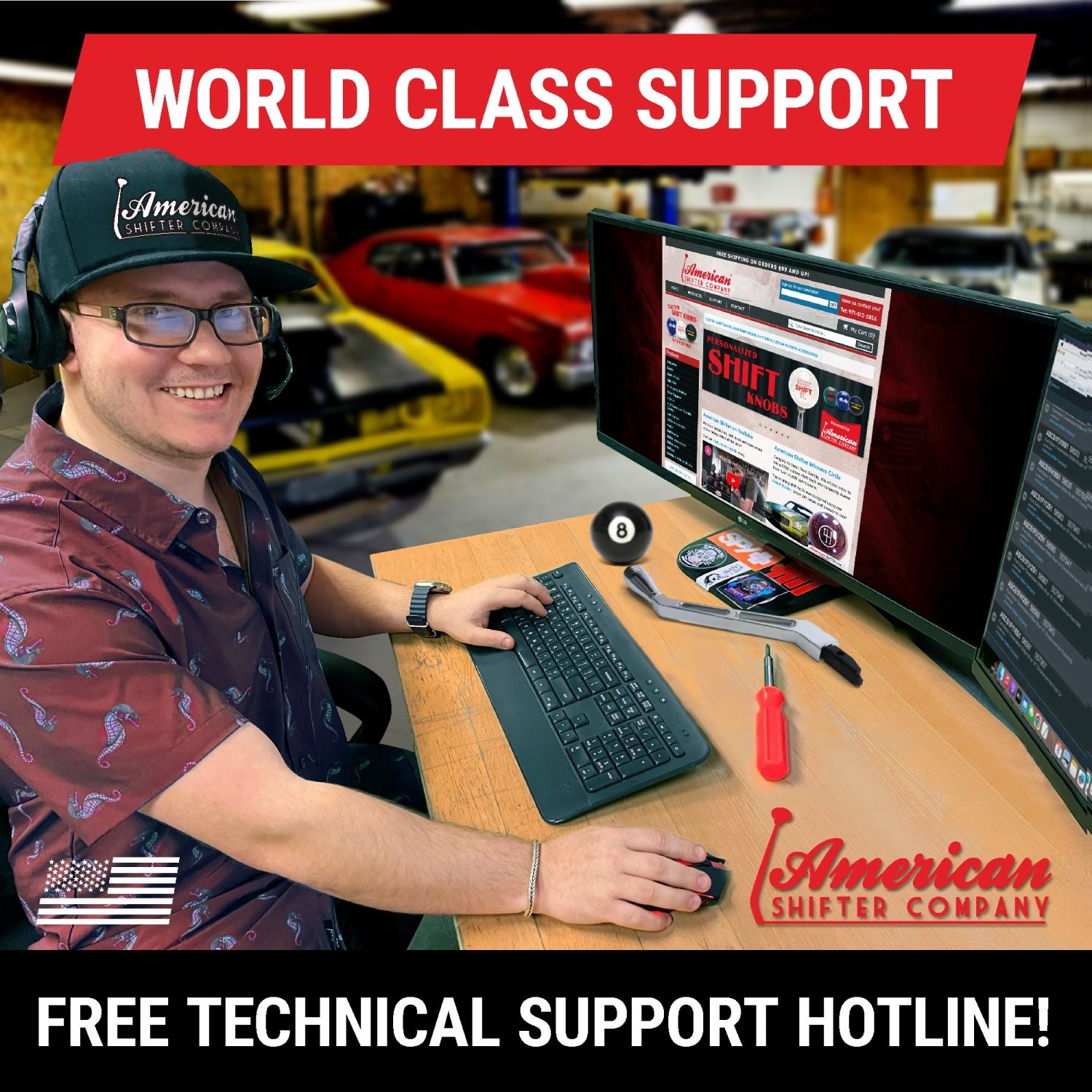 Blue Shift Pattern 24n White Retro Shift Knob w/ M16x1.5 Insert Shifter Auto