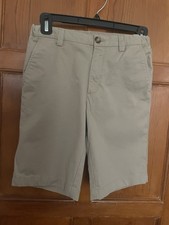 Vineyard Vines Boys Sz 14 Adjustable Waist Khaki Tan Chino Shorts Cotton Spandex