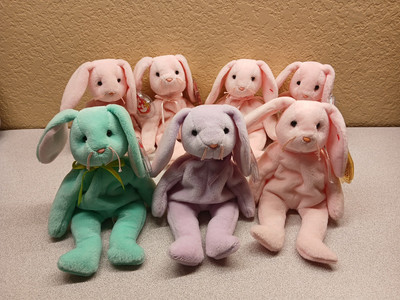 7 Ty Beanie Baby HIPPITY  HOPPITY SPELLING ERRORS ORIGIINAL SUFACE Floppity None