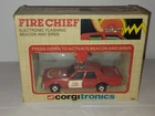 RARE VTG 1982 CORGI CORGITRONICS CHEVROLET CAPRICE FIRE CHIEF. NEAR MINT IN BOX