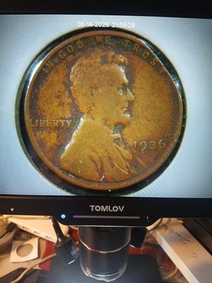 1936 PHILLY WHEAT CENT CLIPPED MINTING ERROR PLUS GREAT EYE APPEAL SEE PICS