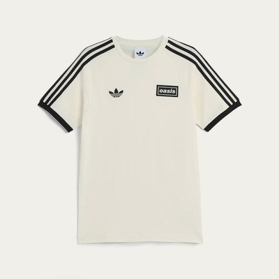 Adidas x Oasis Tour 3-Streifen T-Shirt Creme Weiß NEU
